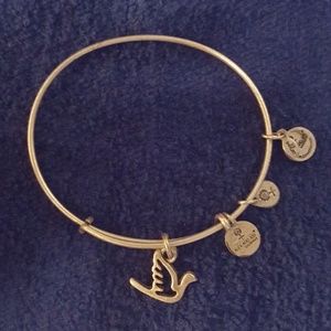 Alex and Ani Sacred Dove wire bangle